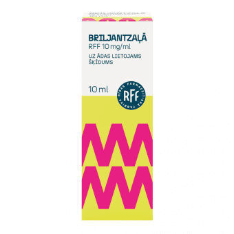 BRILJANTZAĻĀ RFF 10 mg/ml šķīdums, 10 ml