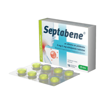 SEPTABENE citronu un plūškoku 3 mg/1 mg sūkājamās tabletes, N16