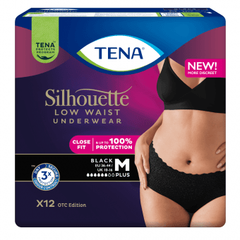 TENA biksītes SILLHOUETTE PANTS PLUS NOIR M, 12 gab.