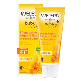 WELEDA BABY kliņģerīšu ķermeņa un sejas krēms CALENDULA, 75 ml