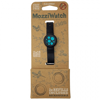 MOZZIWATCH aproce pret ērcēm un citiem kukaiņiem, zila, KIDS, 1 gab.