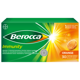 BEROCCA IMMUNITY putojošās tabletes, 30 gab.