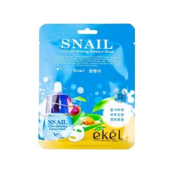 EKEL mitrinoša sejas maska ULTRA HYDRATING ESSENCE MASK SNAIL, 1 gab.