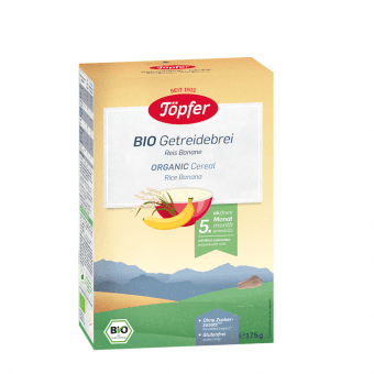TOPFER rīsu putra banānu no 5 mēn.,ekoloģiska, 175 g
