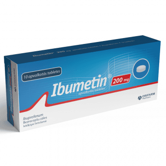 IBUMETIN 200 mg apvalkotās tabletes, N10