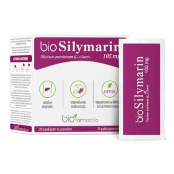BIO SILYMARIN 105 mg, granulas, 28 paciņas