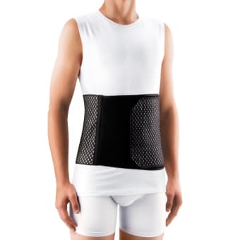 TONUS ELAST medicīniskā pēcoperāciju josta, no elpojoša, nodilumizturīga materiāla, ar plastmasas ieliktņem AIR (mod. 9901), melna, S, 1 gab.