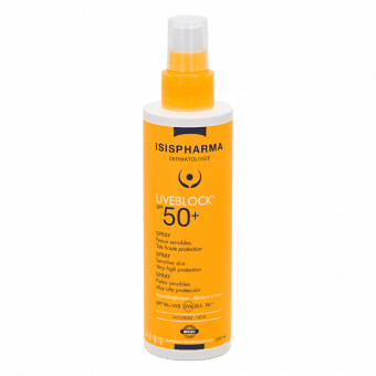 ISISPHARMA UVEBLOCK Spray SPF50+ augstas aizsardzības sprejs sejai un ķermenim, 200 ml
