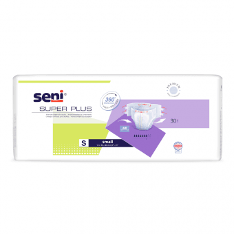 SENI SUPER PLUS подгузники с клипсами SMALL, 55-80 см, 30 шт.