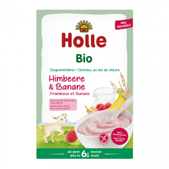 HOLLE kazas piena putra ar avenēm un banāniem BIO, 200 g