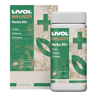 LIVOL MULTI HERBA 50+, tabletes, 100 gab.