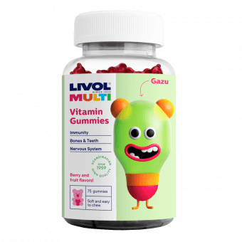 LIVOL MULTI vitamīnu lācīši, 75 želejas lācīši