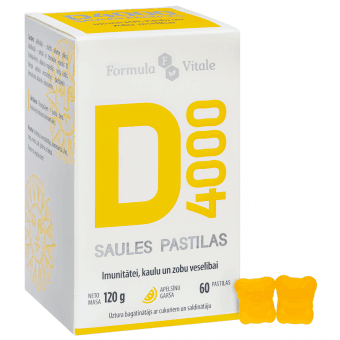 FORMULA VITALE D VITAMĪNS 4000, 60 pastilas