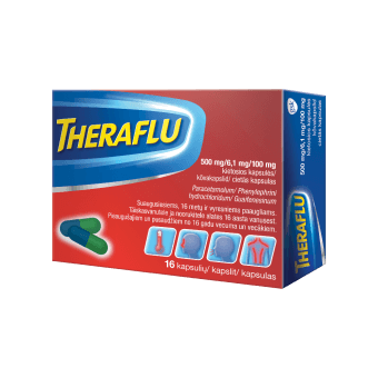 THERAFLU 500 mg/6,1 mg/100 mg cietās kapsulas, N16