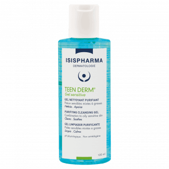 ISISPHARMA attīrošs gels TEEN DERM GEL SENSITIVE, 100 ml