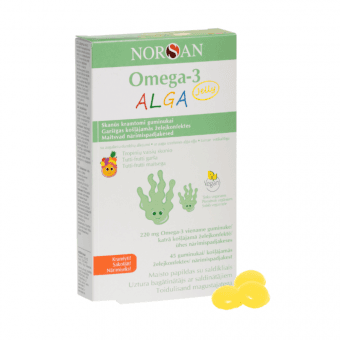 NORSAN OMEGA-3 ALGA JELLY želejkonfektes, 45 gab.