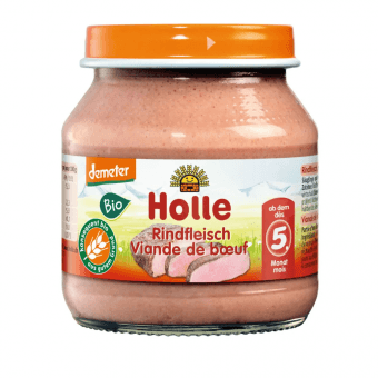 HOLLE liellopu gaļas biezenis no 5 mēn. BIO, 125 g