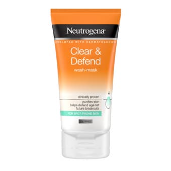 NEUTROGENA 2-IN-1 maska sejas ādai CLEAR&DEFEND, 150 ml