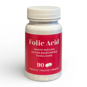 Folic acid 400 mcg, 90 tabletes