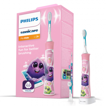 PHILIPS SONICARE elektriskā zobu birste bērniem HX6352/42, rozā, 1 gab.