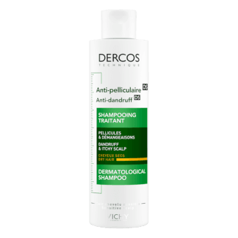 VICHY pretblaugznu šampūns sausiem matiem DERCOS, 200 ml