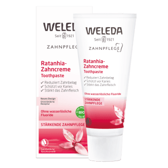 WELEDA  зубная паста с ратанией для ухода за чувствительными деснами RATANHIA, 75 мл