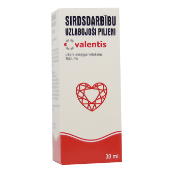 SIRDSDARBĪBU UZLABOJOŠI PILIENI VALENTIS pilieni, 30 ml