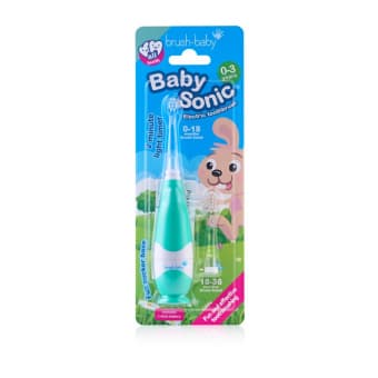 BRUSH BABY zobu birste 0-3 g., zaļa BABYASONIC, 1 gab.