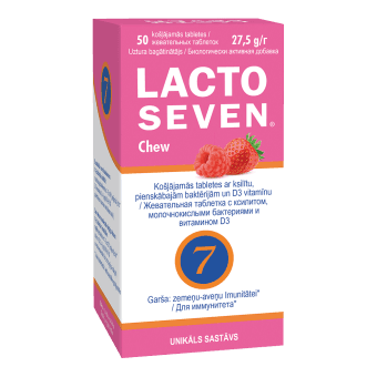 LACTO SEVEN košļājamās tabletes CHEW, 50 gab.