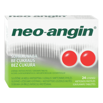 NEO-ANGIN sūkājamās tabletes (bez cukura), N24