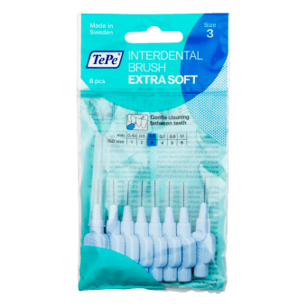 TEPE starpzobu birstīte EXTRASOFT, 0,6 mm, 8 gab.