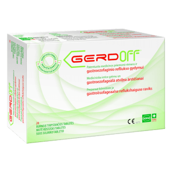 GERDOFF mutē kūstošas tabletes, 20 gab.