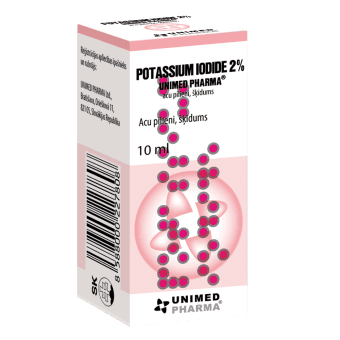 POTASSIUM IODIDE 2% acu pilieni, 10 ml