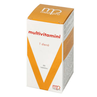 MULTIVITAMĪNI 1 DIENĀ, tabletes, 60 gab.