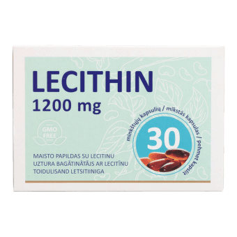 LECITHIN 1200 mg, kapsulas, 30 gab.