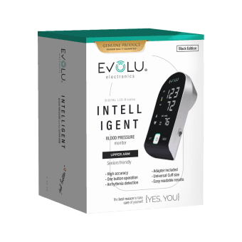 EVOLU tonometrs INTELLIGENT, melns, 1 gab.
