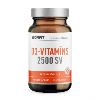 ICONFIT vitamīns  D3 2500 SV, 90 kapsulas