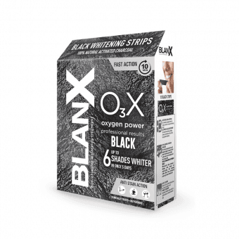 BLANX zobu balināšanas plāksnītes O3XYGEN BLACK, 10 gab.
