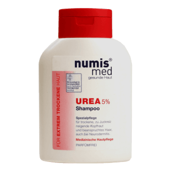 NUMIS MED šampūns niezošai, sausai galvas ādai un bojātiem matiem 5% UREA, 200 ml