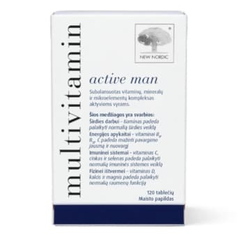 NEW NORDIC Multivitamin active man, 120 tabletes