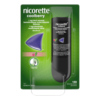 NICORETTE Coolberry 1 mg/devā aerosols, 13,2 ml