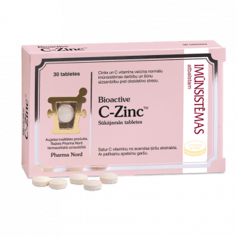 PHARMA NORD Bioactive C-Zinc, 30 tabletes