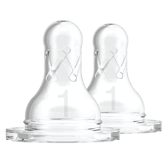 DR.BROWNS I līmeņa knupīši pudelei ar šauru kakliņu, 0-3 mēn., 2 gab.