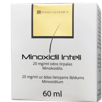 MINOXIDIL INTELI 20 mg/ml šķīdums, 60 ml