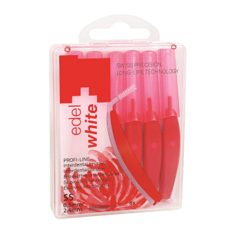 EDELWHITE starpzobu birstītes, 0,5 mm, 6 gab.
