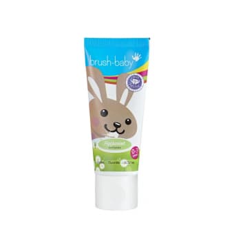 BRUSH BABY zobu pasta (0-3gadi) -zaķis APPLEMINT, 50 ml