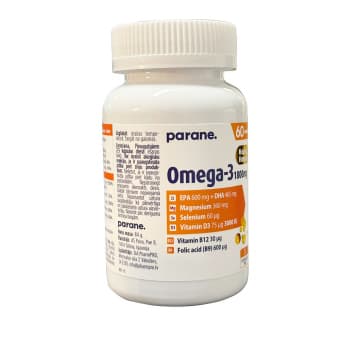 PARANE OMEGA-3 1800+Mg+Se+Vit, 60 gab.