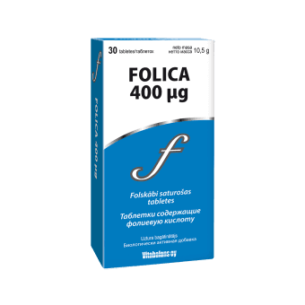 FOLICA 400 µg, 30 tabletes