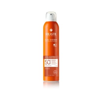RILASTIL caurspīdīgs aerosols jūtīgai ādai SUN SYSTEM SENSITIVE SKIN SPF50+, 200 ml