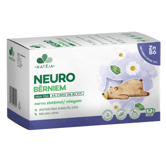 NATĒJA zāļu tēja ar vitamīniem bērniem NEURO, 20 paciņas